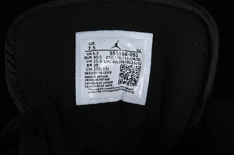 All categories Air Jordan Jordan series basketball shoes Air Jordan 1 Low Z version Air Jordan 1 Low AJ1 Joe 1 black and gray low-top cultural casual sneakers 553558-091